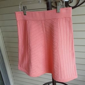 Parker Salmon Elastic Mini Skirt